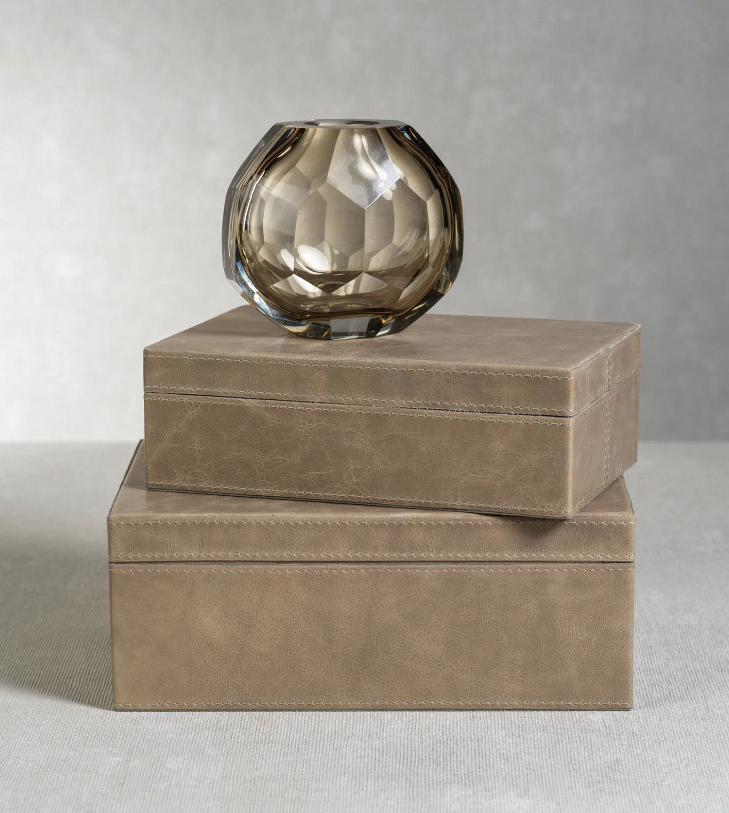 Taupe Glass Vase (sm)