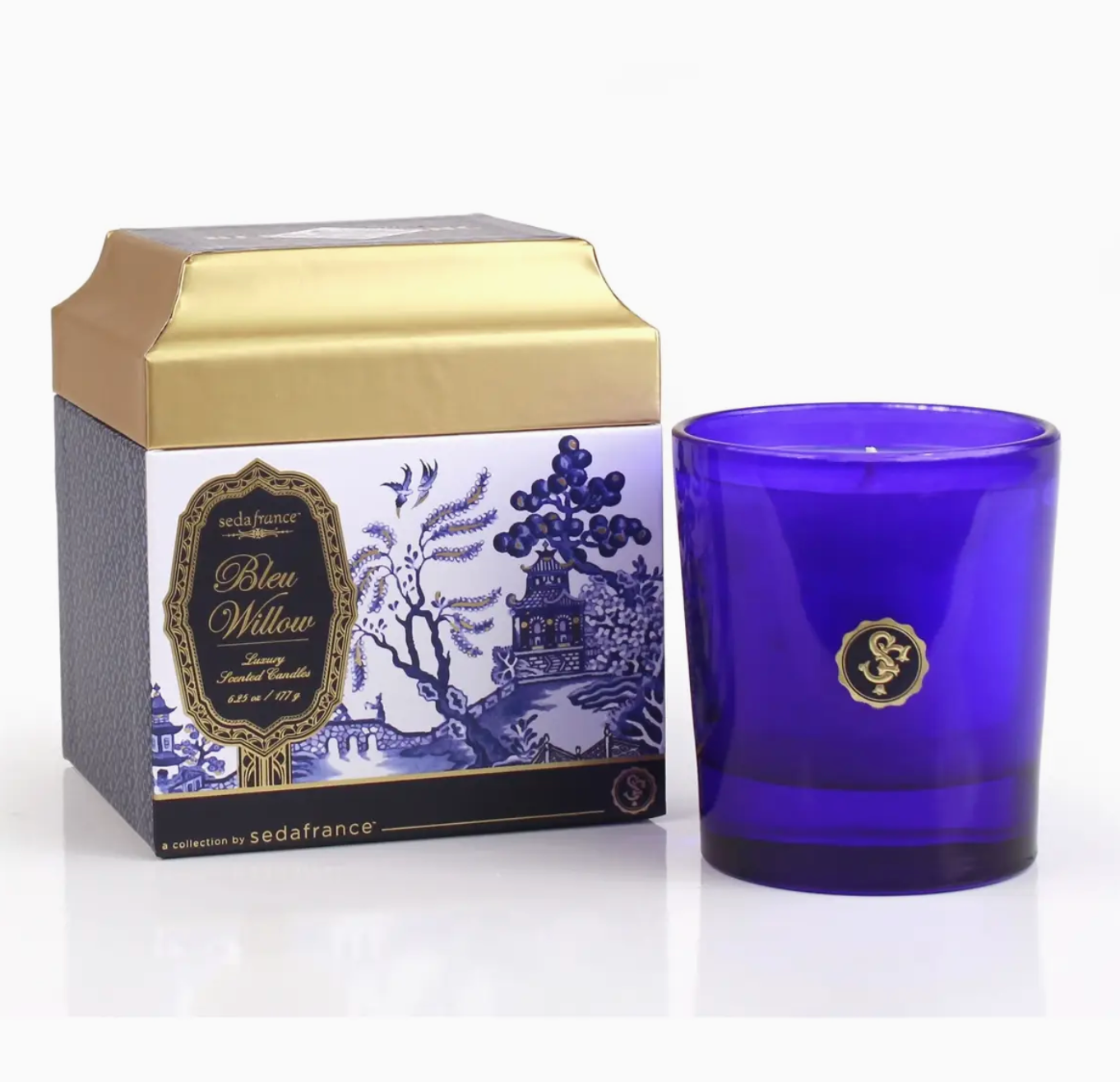 Bleu Willow Bleu Et Blanc Box Candle