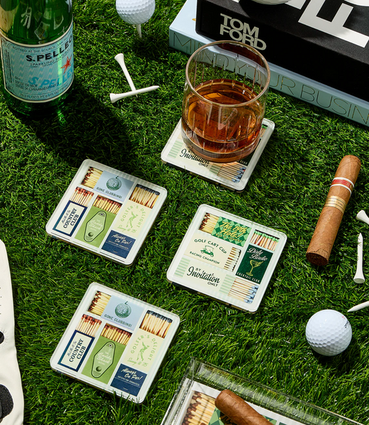 Golf Matchbook Coasters
