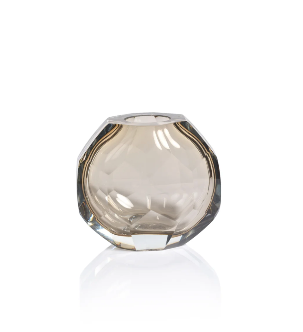 Taupe Glass Vase (sm)