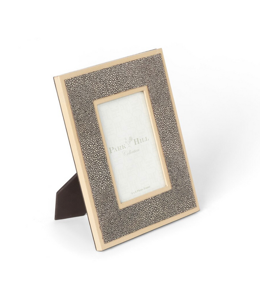 Shagreen Pattern Leather Photo Frame, 4x6