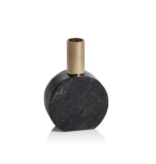 Black Marble Candle Holder