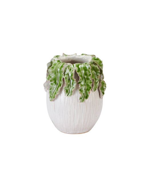 Small Green Leaf Vase