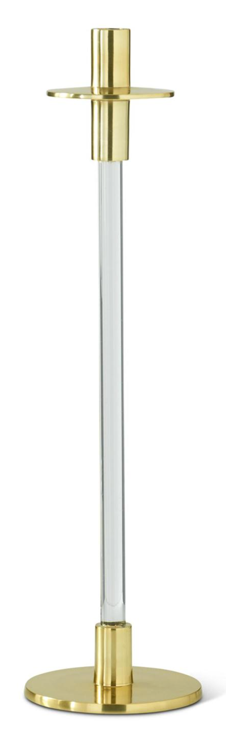 Lg. Acrylic/Gold Candlestick