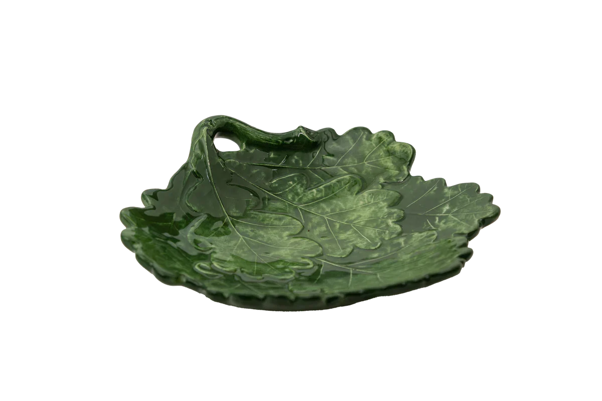 Green Oak Leaf Plate